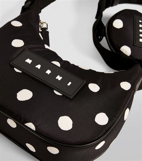 polka dot shoulder bag.